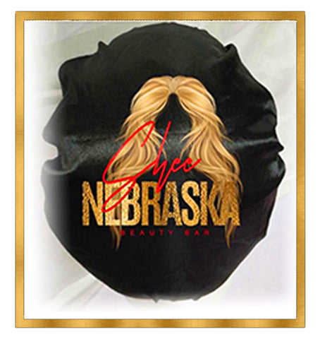 "SHEE PROTECTED" BONNET & SATIN WRAP