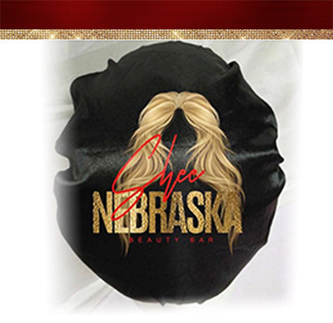 "SHEE PROTECTED" BONNET & SATIN WRAP
